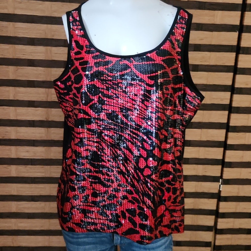 EUC! Peter Nygard sequin tank